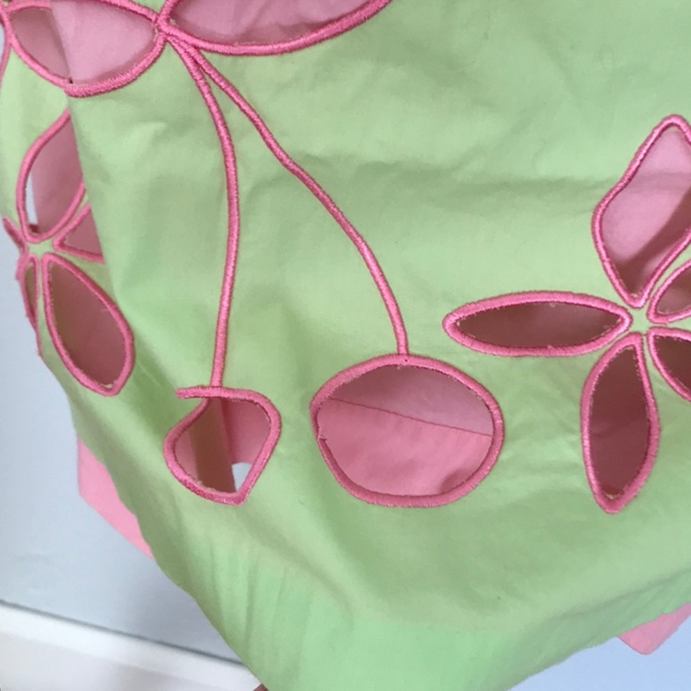 Lilly Pulitzer Classic Pink Green Cherry Skirt - Picture 2 of 5